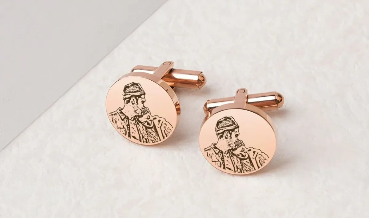 Photo engraved cufflinks