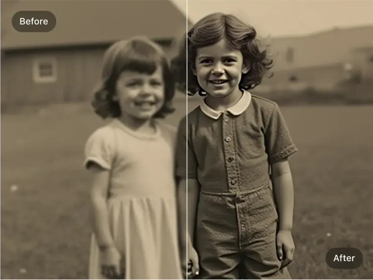 AI photo restoration